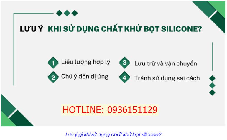 Lưu ý gì khi sử dụng chất khử bọt silicone